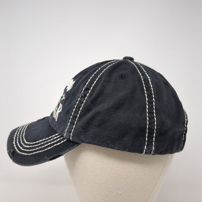 Mama Bear Strapback Hat Blue One Size Adjustable Distressed KB ETHOS Vintage