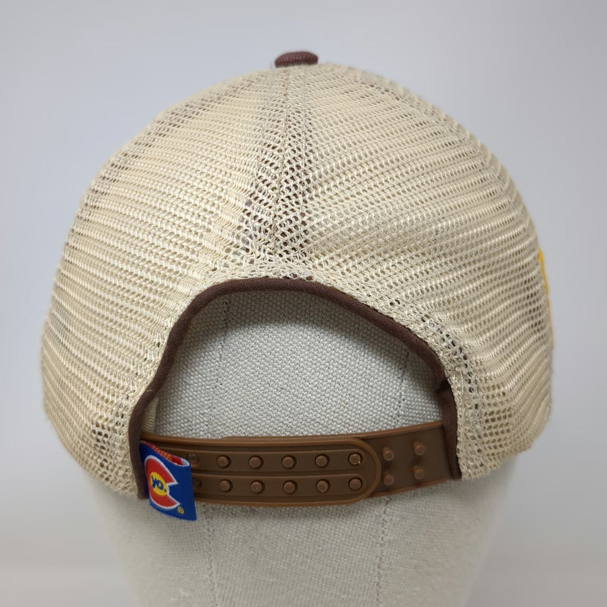 YOColorado Brown Trucker Hat One Size Ski Area Pine Tree Patch Snapback Rope