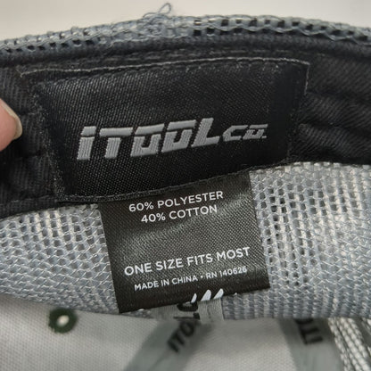iTOOLco. Trucker Hat Green Gray One Size Mesh Snapback Logo Patch Workwear