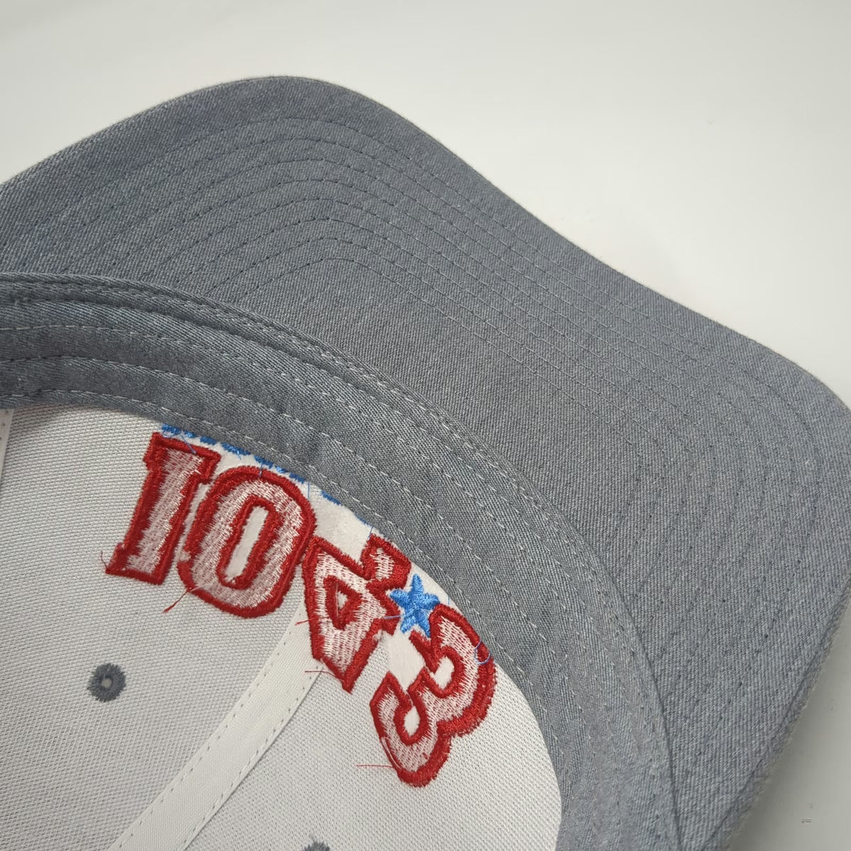 Richardson Trucker Hat Gray One Size US Flag 104.3 Wow Country Radio Mesh Back