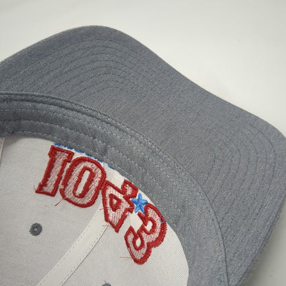 Richardson Trucker Hat Gray One Size US Flag 104.3 Wow Country Radio Mesh Back