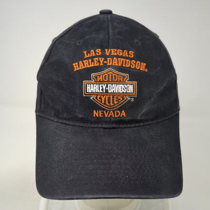 Harley-Davidson Las Vegas Nevada Embroidered Baseball Cap Black Orange SZ M Hat