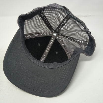 Vortex Trucker Hat Gray One Size Mesh Snapback Yellow Patch Logo Optics Hunting