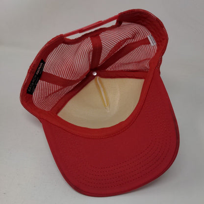 Trappin Drip Team Snapback Mesh Back Trucker Hat Red One Size Colorblock