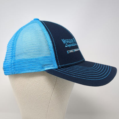HG Missouri River Logistics Baseball Cap Blue One Size Mesh Trucker Graphic Hat