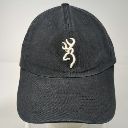 Browning Baseball Cap Black One Size Buckmark Logo Cotton Strapback Hunting Hat