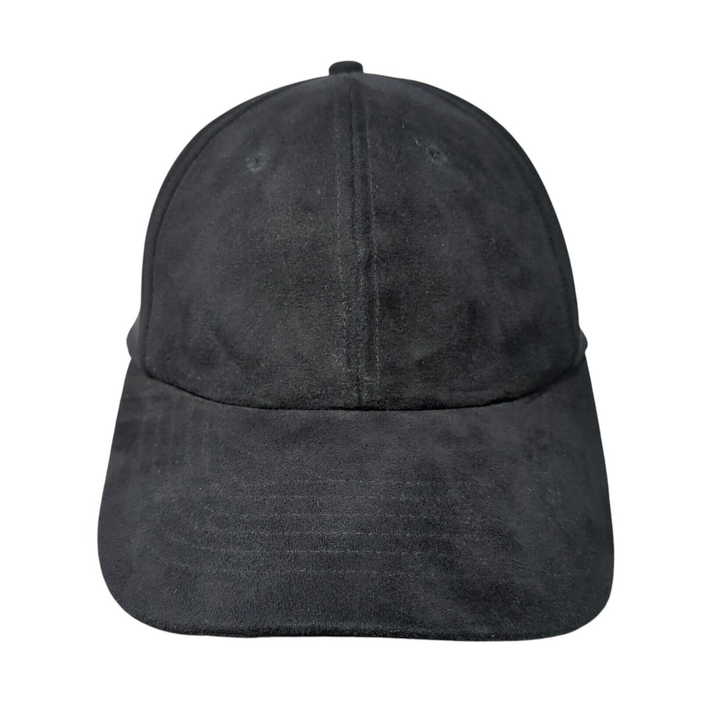 Unbranded Strapback Hat Black One Size Adjustable Vented Holes 6 Panel Blank