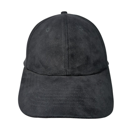 Unbranded Strapback Hat Black One Size Adjustable Vented Holes 6 Panel Blank