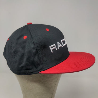 Raceline Wheel Men's Snapback Hat Red Black Adjustable Embroidered Logo