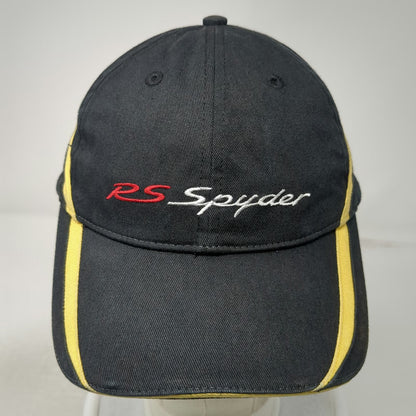 Porsche RS Spyder Baseball Cap Black One Size Slideback Logo Hat Yellow Red Trim