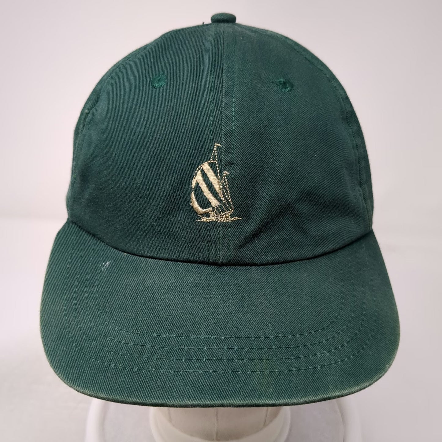 Nautica Baseball Cap Green OS Sailboat Logo Embroidery Hat Slideback Cotton