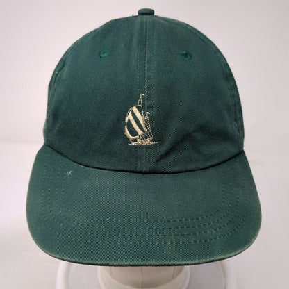 Nautica Baseball Cap Green OS Sailboat Logo Embroidery Hat Slideback Cotton