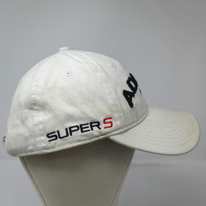 New Era Adams Golf Super S Baseball Cap White One Size Slideback Hat Cotton