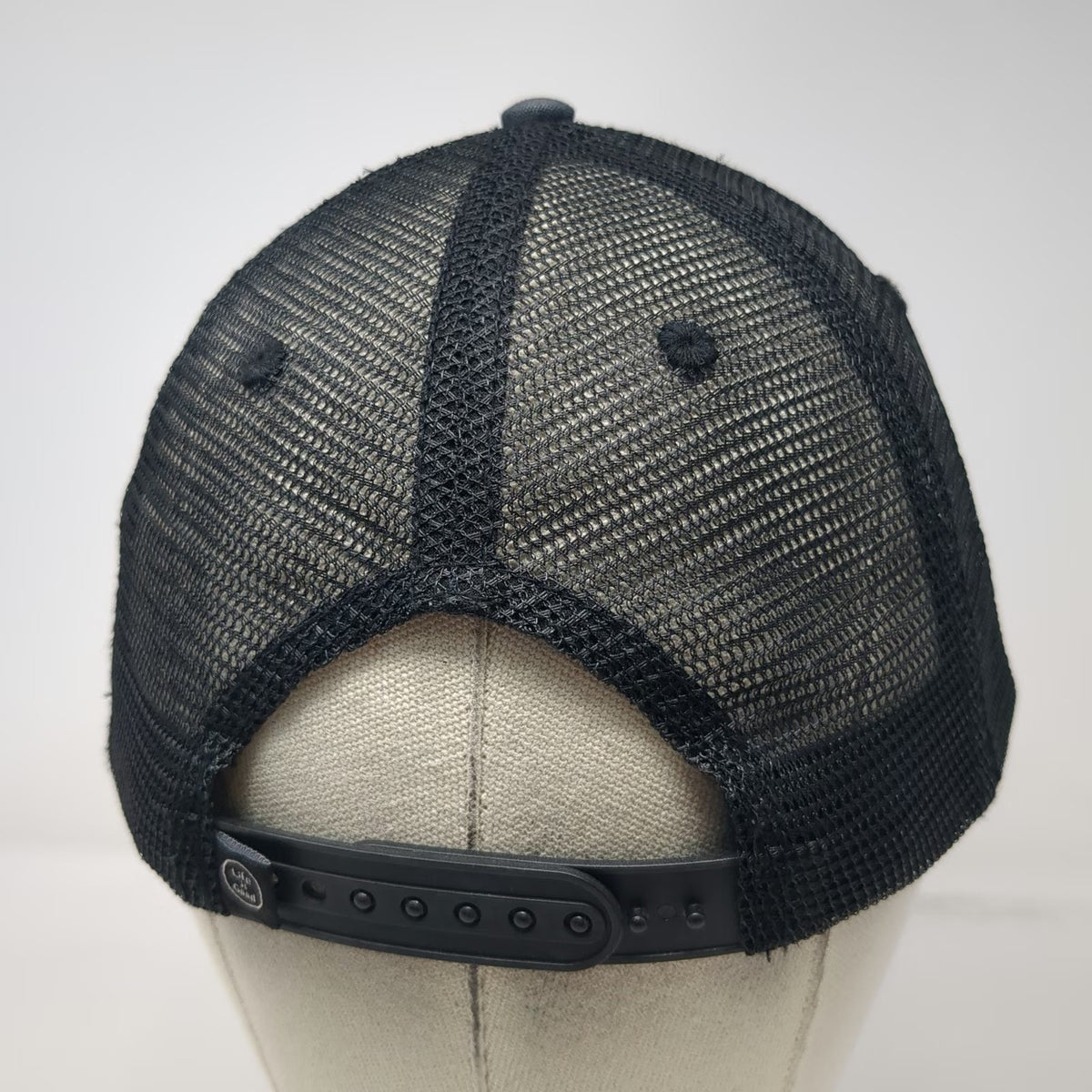 Life is Good Trucker Hat Blue One Size Rainbow Graphic Mesh Snapback Patch