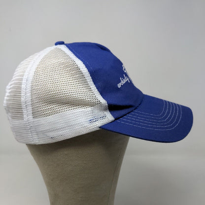 Hit Wear Men's Snapback Mesh Back Hat Blue White OSFA Embroidered Logo Cow