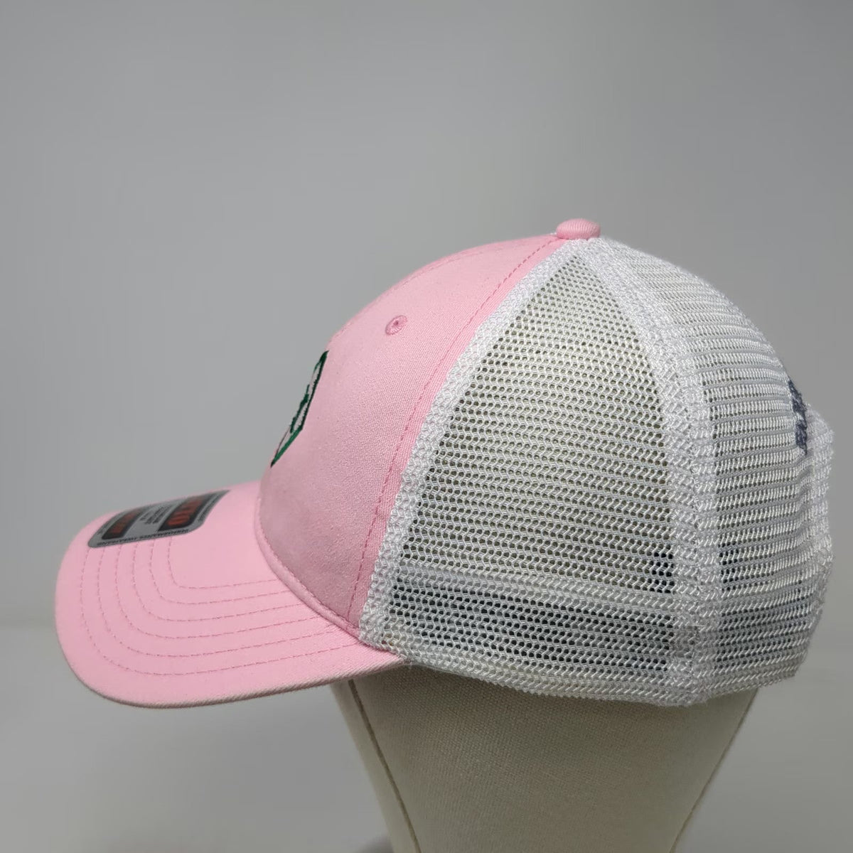 OTTO Trucker Hat Pink White One Size Mesh Snapback Parker House PH Logo Cotton