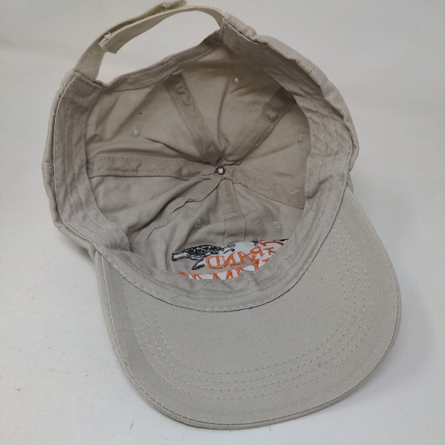 Grand Bahamas Turtle Strapback Hat Tan One Size Embroidered Adjustable