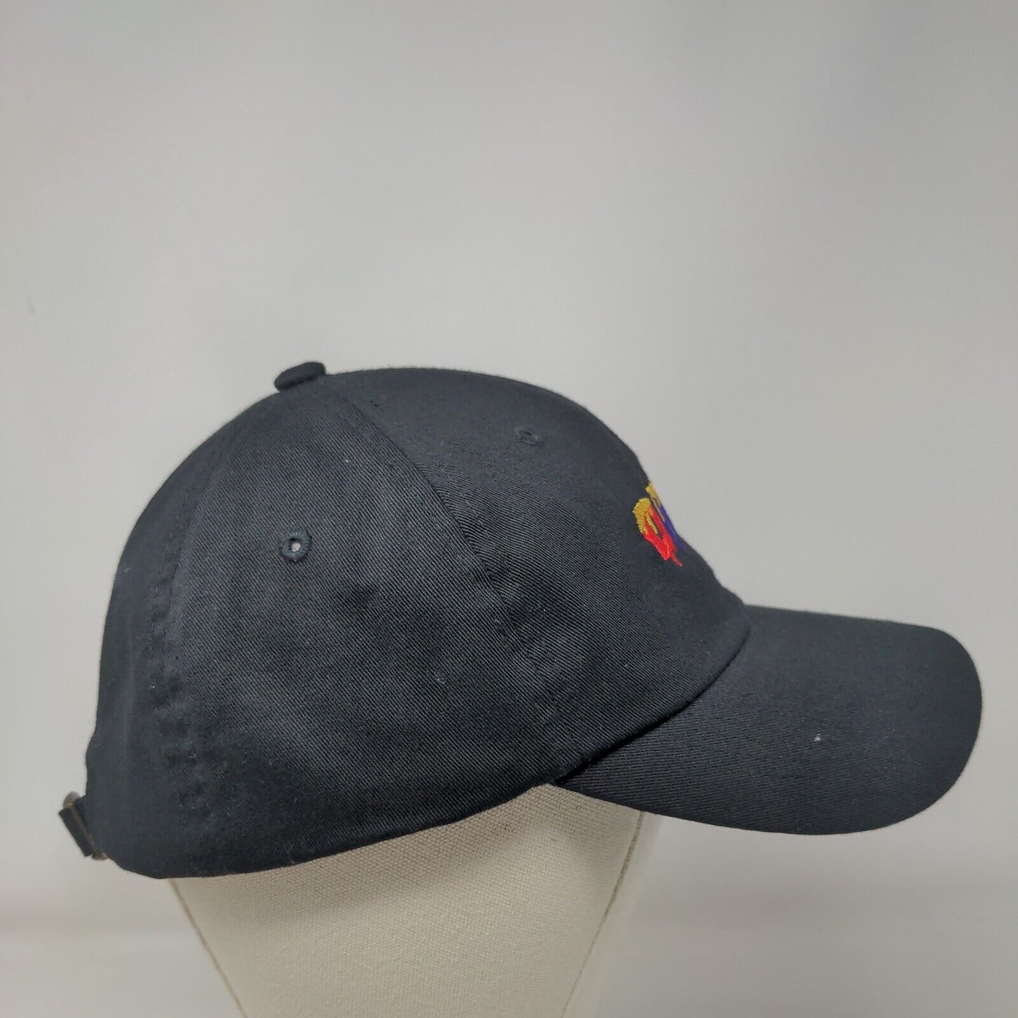 Drip Slideback Hat Black One Size Adjustable Embroidered Top Level Cotton