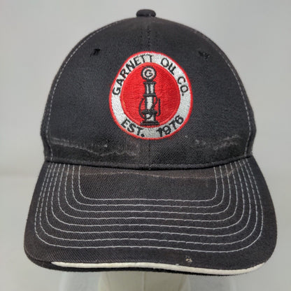 Garnett Oil Co. Strapback Hat Black OSFM Embroidered Outdoor Cap