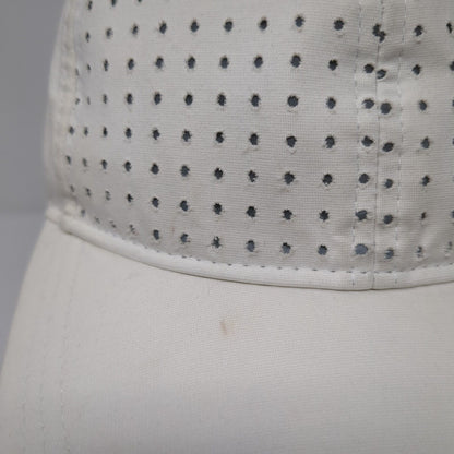 Unbranded Strapback Hat White OSFA Solid Adjustable Perforated