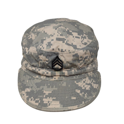 US Army Combat Uniform Digital Camo Patrol Cap Size 7 1/2 Green Tan Uniform