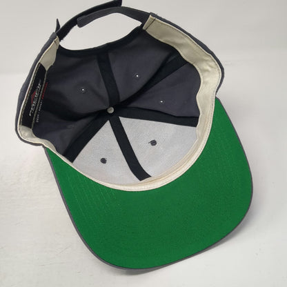 Pacific Headwear Baseball Cap Gray One Size Strapback Green Brim Dusharms hat