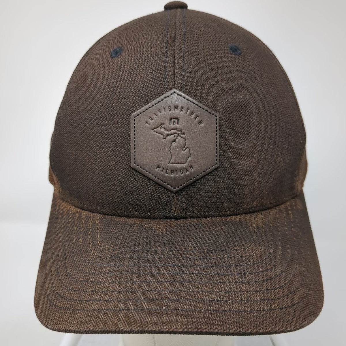 TravisMathew Snapback Brown One Size Michigan State Patch Flexfit 110 Golf Hat