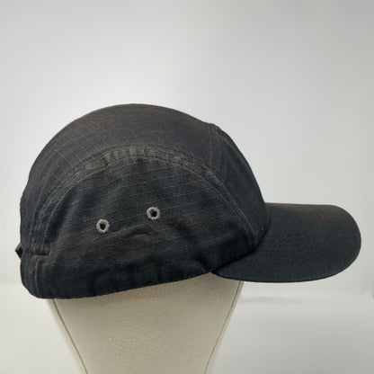 Legend 5 Panel Black Hat One Size Mountain Patch Strapback Outdoor Cap