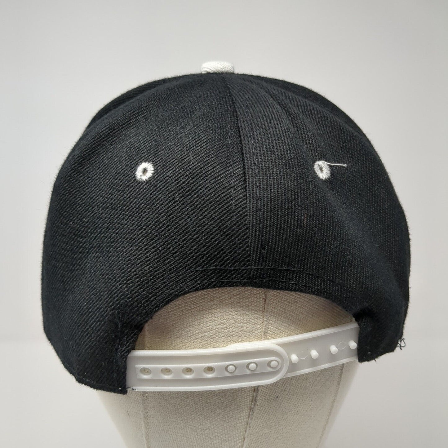 Piano Cross Snapback Hat Black One Size Adjustable Colorblock 6 Panel