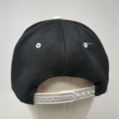 Piano Cross Snapback Hat Black One Size Adjustable Colorblock 6 Panel