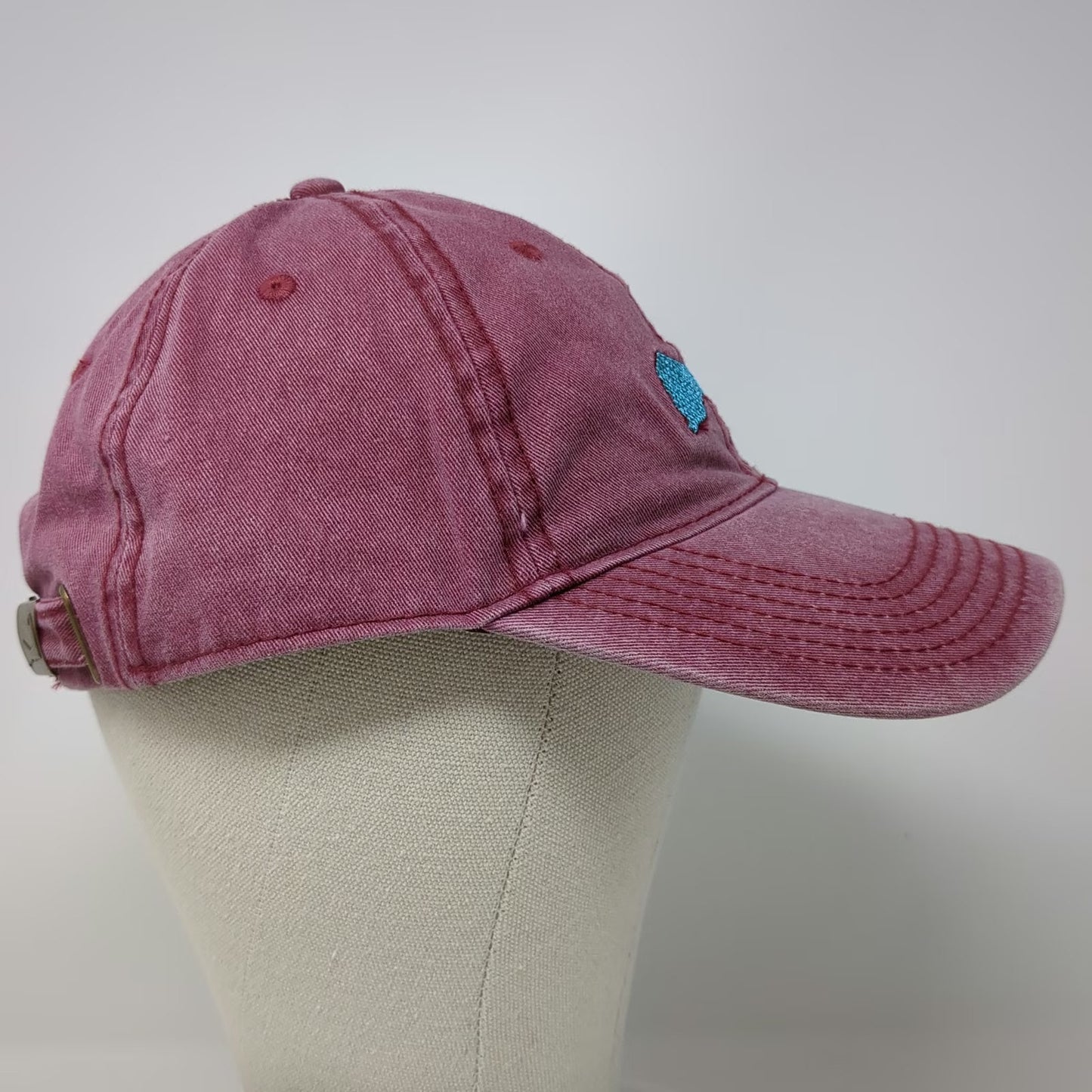 Baseball Cap Red Blue One Size Cape Cod Map Embroidered Hat Slideback Strap