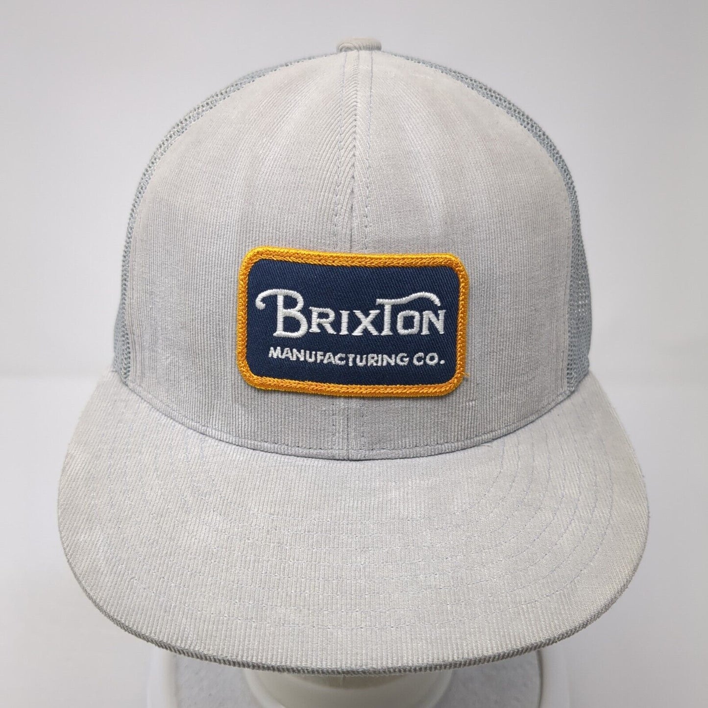 Brixton Manufacturing Co. Snapback Trucker Hat Gray OS Adjustable Mesh Back
