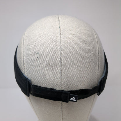 Adidas 3 Stripes Strapback Sun Visor Hat Black One Size Aeroready