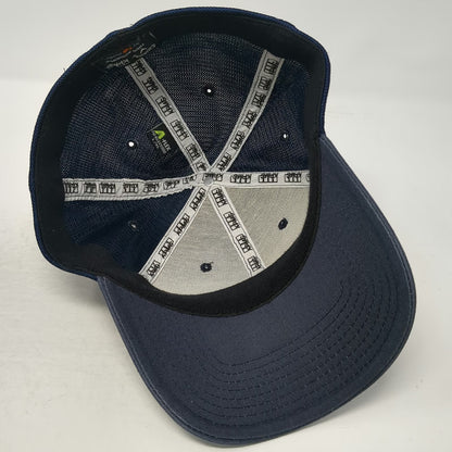 Callaway Baseball Cap Blue XL KPMG Logo Mesh Back Stretch Fit Golf Hat A-Flex