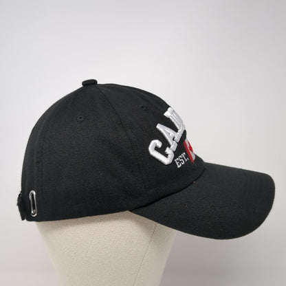 Canada Est. 1867 Slideback Baseball Cap Black One Size Adjustable Embroidered
