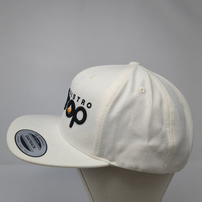 Distro Dripdrop Snapback Hat Cream One Size Adjustable Embroidered Yupoong