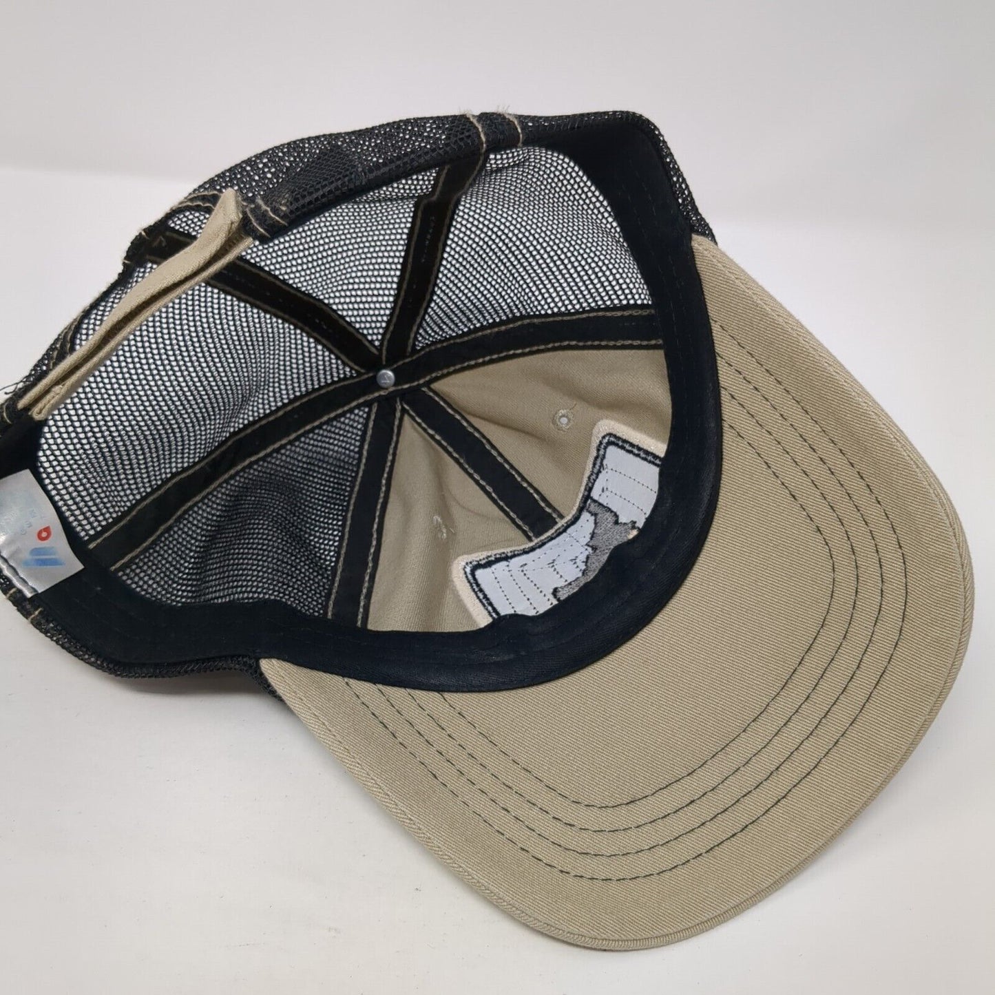 Home Idaho Strapback Trucker Hat Tan One Size Adjustable Embroidered Mesh Back