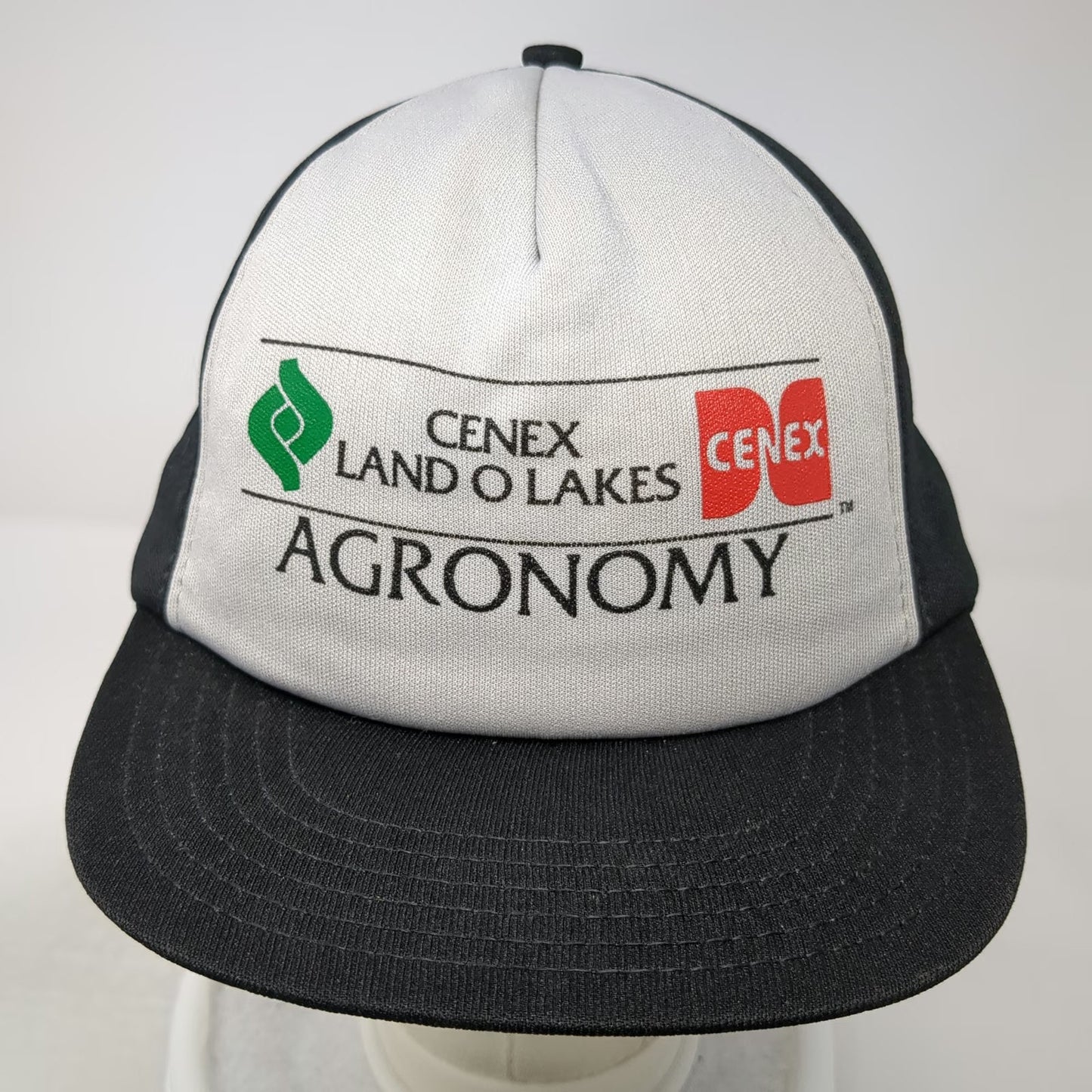 Paramount Cap Mfg Co Trucker Hat Black Vintage Snapback Agronomy Cenex Logo USA