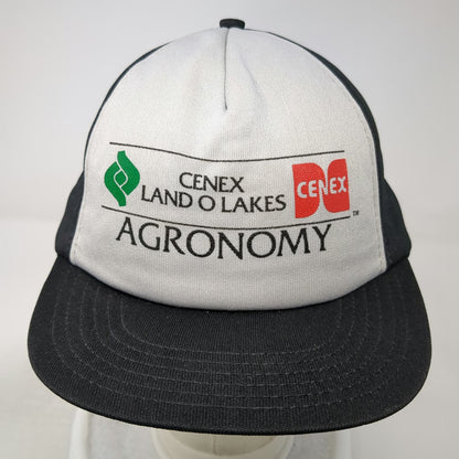 Paramount Cap Mfg Co Trucker Hat Black Vintage Snapback Agronomy Cenex Logo USA