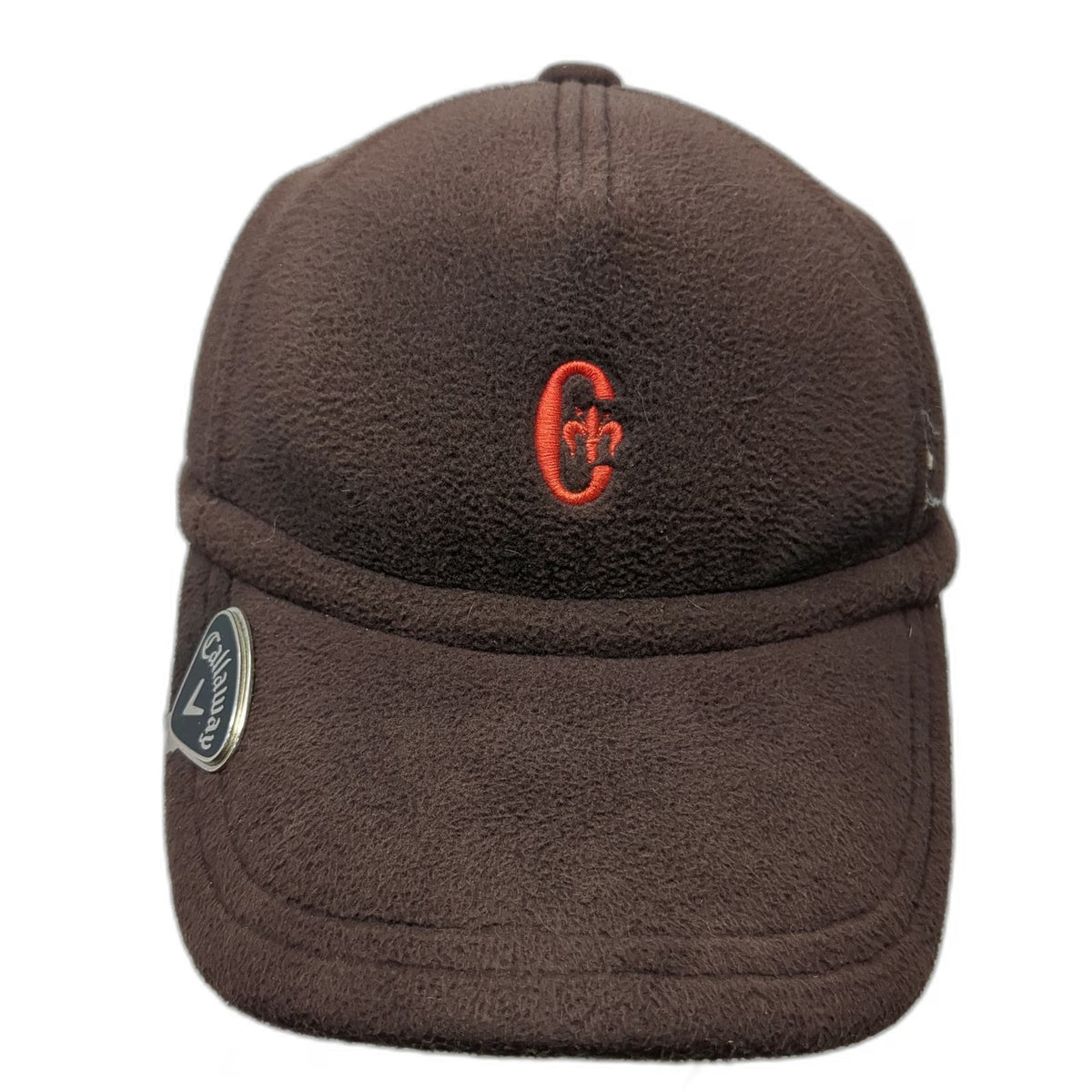 Conte of Florence Baseball Cap Black One Size Fleece Ear Flaps Callaway Logo Hat