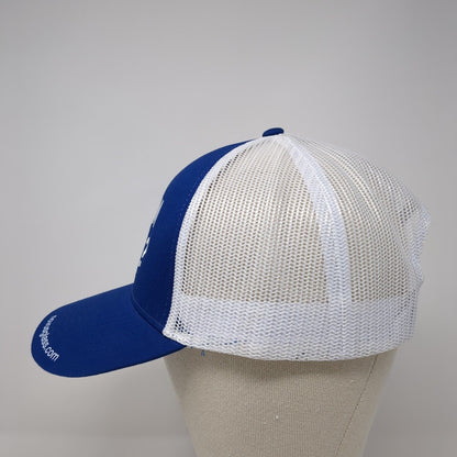 How Big? Novuglass.com Snapback Trucker Hat Blue One Size Mesh Back Cap America