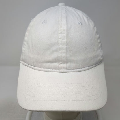 George Baseball Cap White One Size Slideback Adjustable Cotton Plain Blank Hat