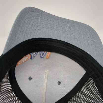 RMI Snapback Mesh Back Trucker Hat Gray One Size Embroidered Richardson
