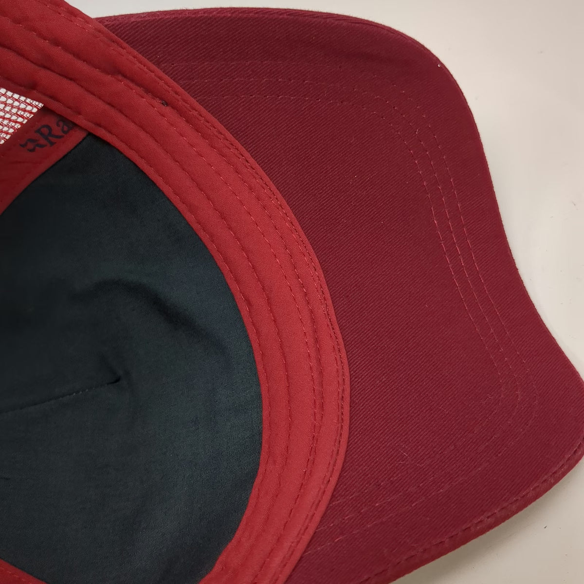 Rab Trucker Hat Red One Size Mesh Back Snapback Logo Outdoor Hiking Mountaineer