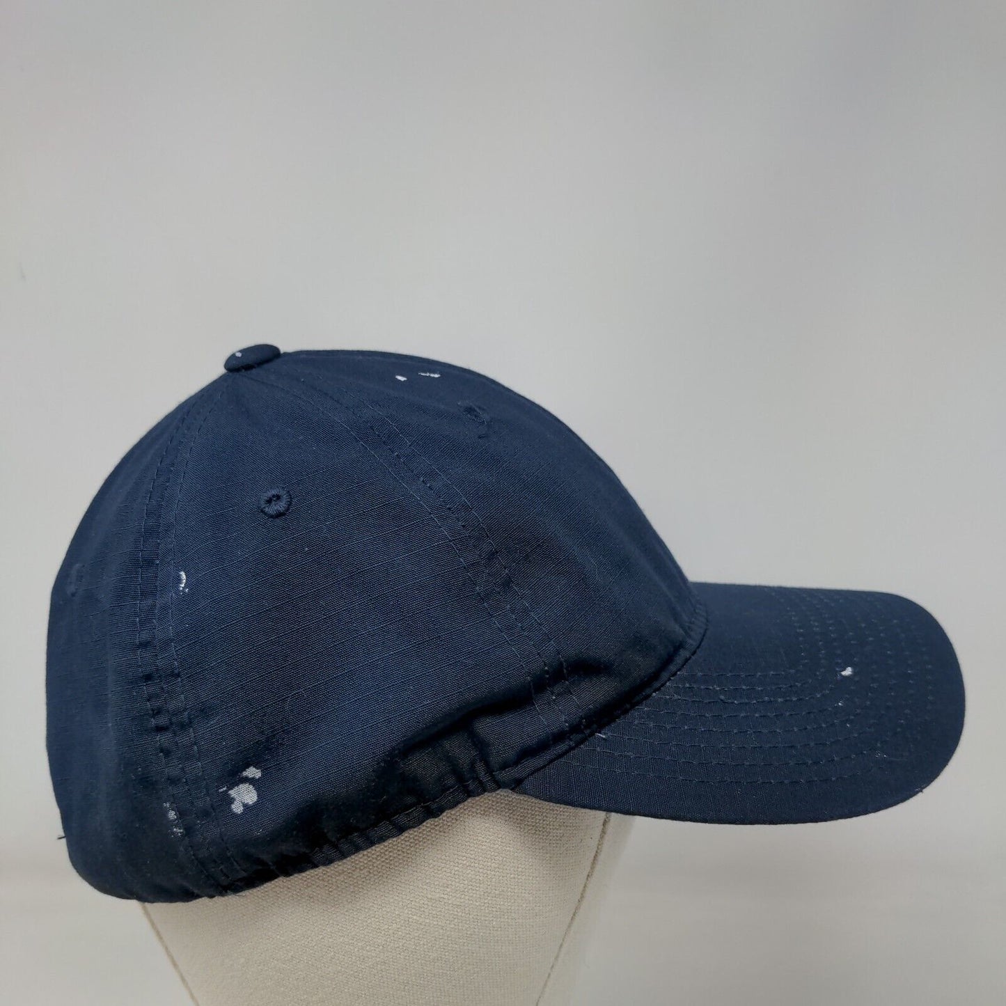 Unbranded Slideback Hat Blue OSFM Adjustable Vented Holes 6 Panel Blank