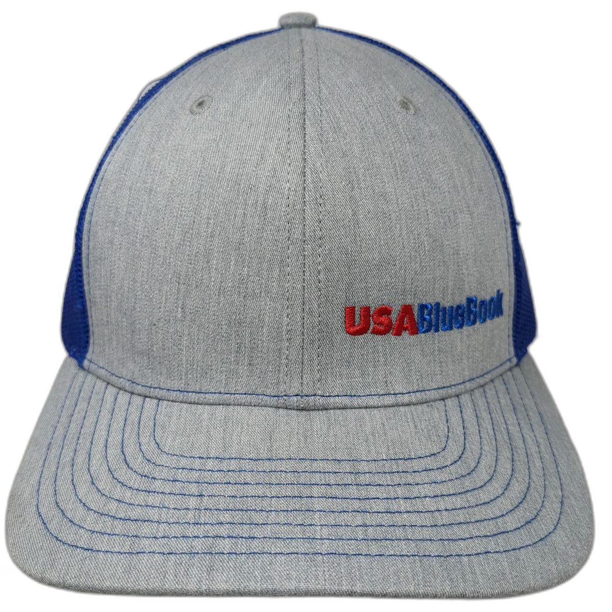 Richardson Trucker Hat Gray Blue One Size USABlueBook Style 112 Mesh Snapback