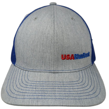 Richardson Trucker Hat Gray Blue One Size USABlueBook Style 112 Mesh Snapback
