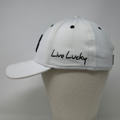 Black Clover Baseball Cap White M Topgolf Live Lucky Clover Fitted Logo Hat
