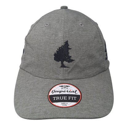 Imperial Strapback Baseball Cap Gray One Size Adjustable True Fit Embroidered
