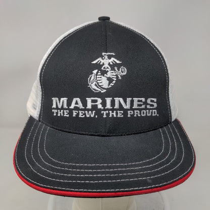 Marines The Few The Proud Snapback Trucker Hat Black OS Mesh Back Unionwear